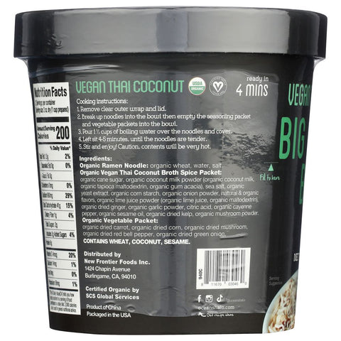 Oceans Halo Vegan Thai Coconut Big Noodle Bowl - 4.02 oz