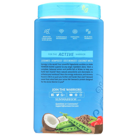 Sunwarrior Protein Warrior Blend Chocolate - 1.65 lb