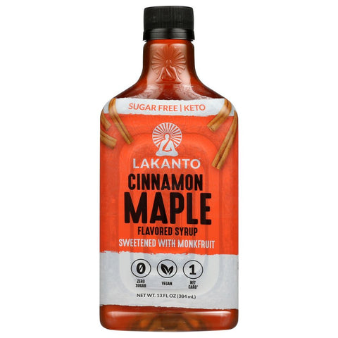 Lakanto Cinnamon Maple Flavored Syrup Sugar Free - 13 oz | Vegan Black Market