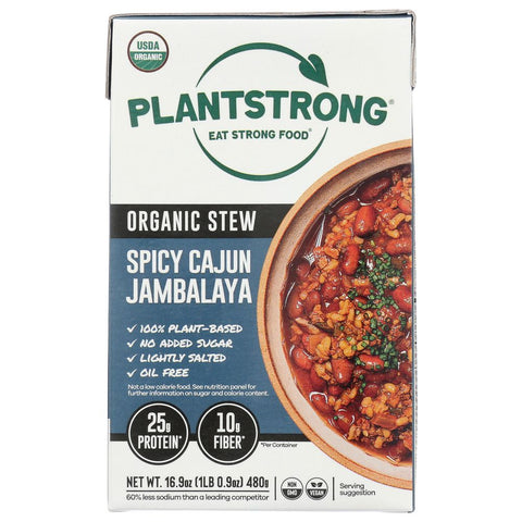 Plantstrong Spicy Cajun Jambalaya Stew - 16.9 fl oz | Plantstrong | Vegan Black Market