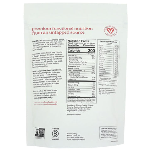 Mikuna Vanilla Chocho Protein Powder - 22.8 oz