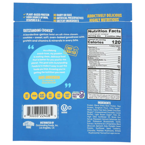 Outstanding Foods Chocolate Chip Cookies - 4 oz