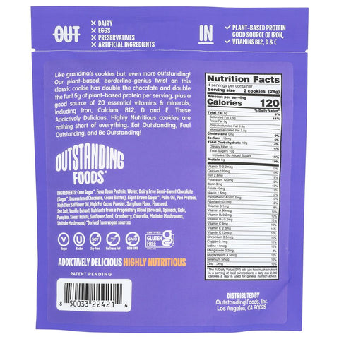 Outstanding Foods Double Chocolate Cookies - 4 oz