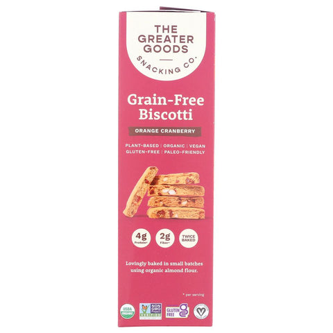 The Great Goods Snackin Grain Free Biscotti Orange Cranberry - 4 oz