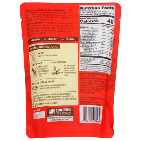 Miracle Noodle Keto Adobo Meal - 9.2 oz