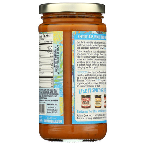 Brooklyn Delhi Cashew Butter Masala Indian Simmer Sauce - 12 oz