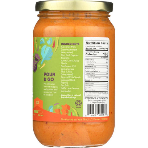 Yai's Thai Red Thai Coconut Curry - 16 oz