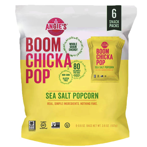 BOOMCHICKAPOP Sea Salt Popcorn - 6 oz./6 ct. Angie's 