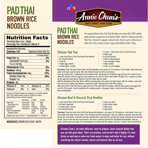 Annie Chun's Pad Thai Brown Rice Noodles - 8 oz