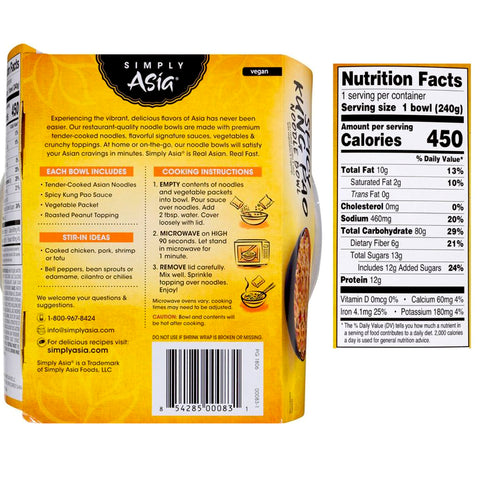 Asian Creations Simply Asia Spicy Kung Pao Noodle Bowl - 8.5 oz