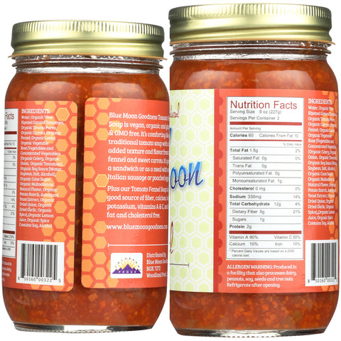 Blue Moon Goodness Tomato Fennel Soup - 16 oz.