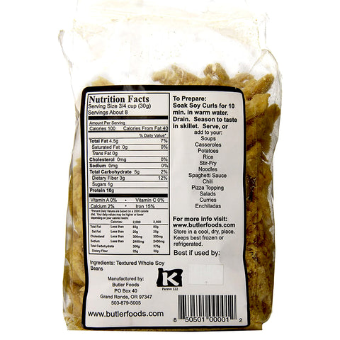 Butler Foods Soy Curls - 8 oz.