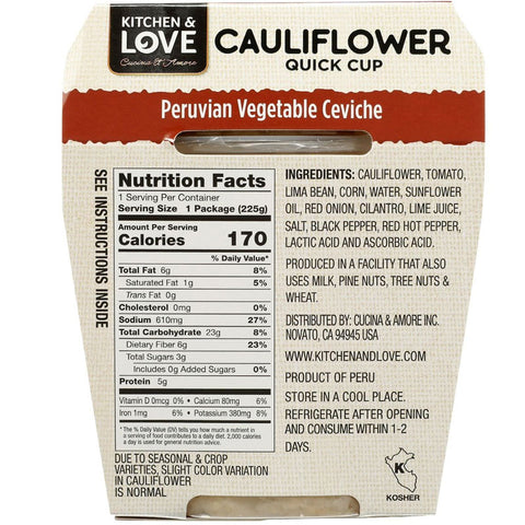 Cucina & Amore Peruvian Vegetable Ceviche Quick Meals - 7.9 oz.