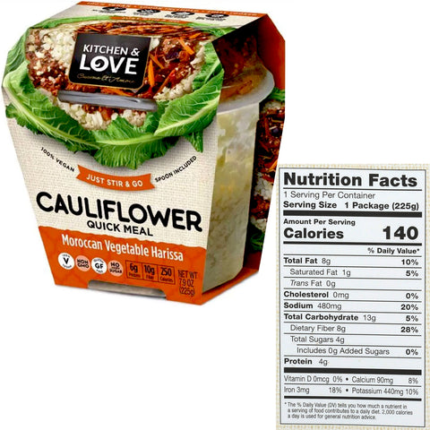Cucina & Amore Cauliflower Moroccan Vegetable Harissa Quick Meal -7.9oz