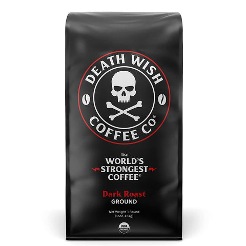 Death Wish Coffee | Death Wish Coffee The Worlds Strongest Coffee Dark Roast Ground - 1 lb. Death Wish Coffee Company | World trongest Coffee Death Wish Coffee Co