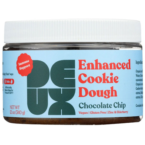 DEUX Enhanced Cookie Dough Chocolate Chip Immunity Support- 12 oz