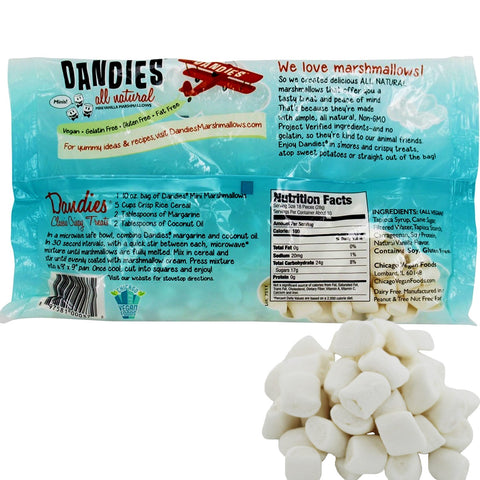 Dandies All Natural Mini Vanilla Marshmallows - 10 oz.