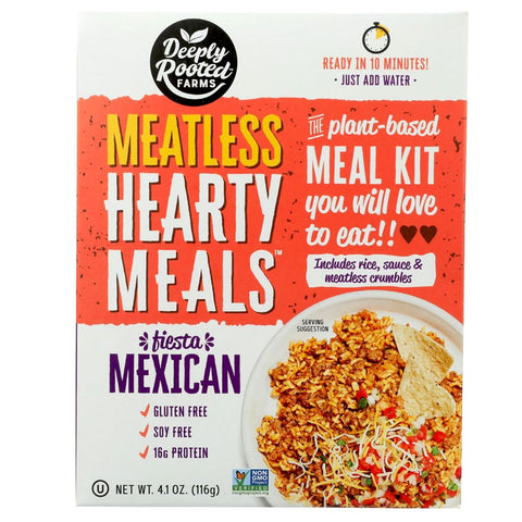 Deeply Rooted Meatless Hearty Meals Fiesta Mexican Rice Bowl - 4.1 oz. | Vegan Black Market
