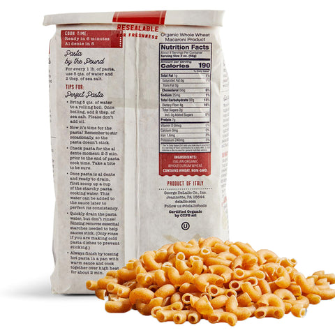 DeLallo Organic Whole Wheat Elbows - 16 oz.