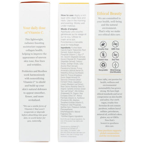 Derma-E Vitamin C Renewing Moisturizer Probiotics & Roobios - 2 fl oz