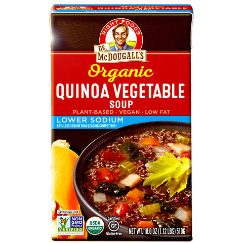 Dr. McDougall's Organic Quinoa Vegetable Soup Lower Sodium - 18 oz.