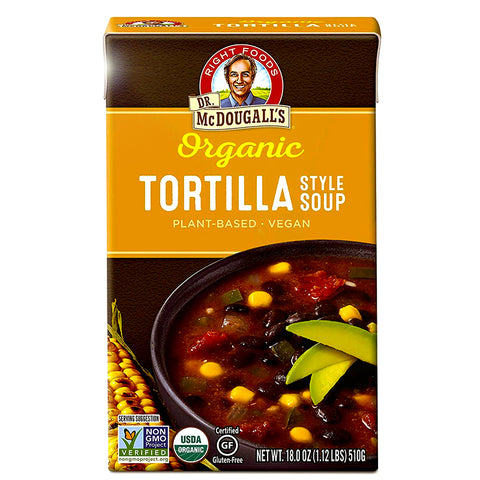 Dr. McDougall's Organic Tortilla Style Soup - 18 oz. | Vegan Black Market