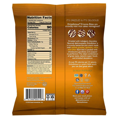 Drizzilicious Mini Rice Cakes S'mores Bites - 10 pk/0.74oz.