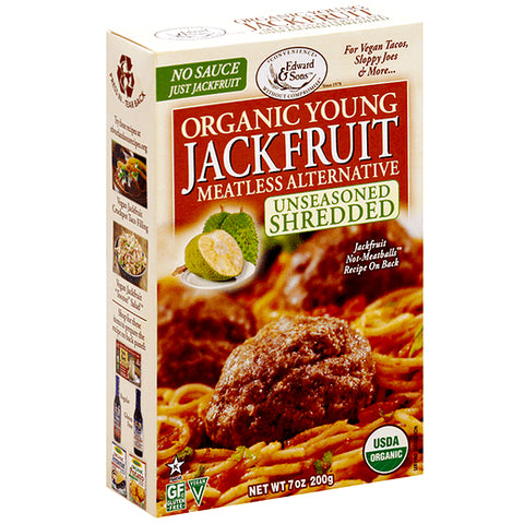 Edward & Sons Organic Young Jackfruit Meatless Alternative Unseasoned Shredded - 7 oz