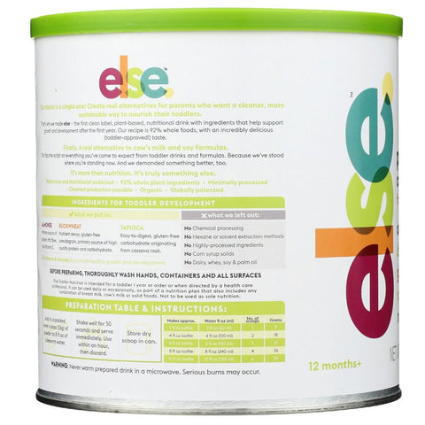 Else Nutrition Toddler Vegan Formula Complete Nutrition - 22 oz.