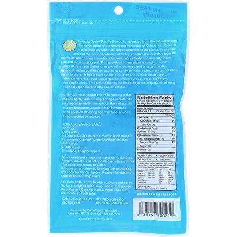 Emerald Cove Pacific Kombu Quality Dried Seaweed - 1.76 oz.