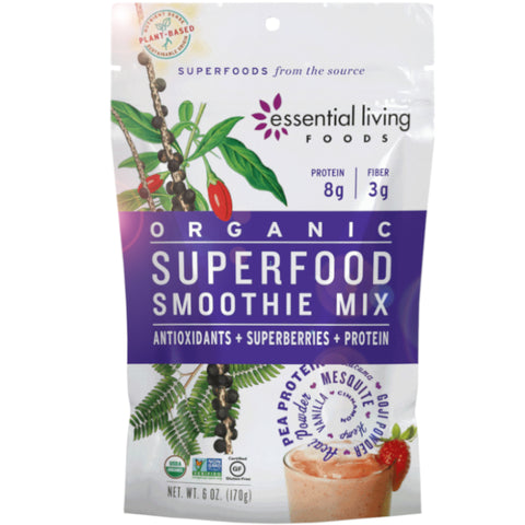 Essential Living Foods | Organic Smoothie Powder Superfoods with Antioxidants, Superberries and Protein | Vegan Black Market