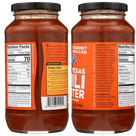 Frontera Gourmet Mexican Texas Chili Starter - 1.9 Lb.