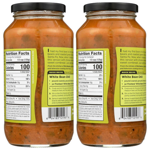 Frontera Gourmet Mexican White Bean Chili Starter - 1.9 Lb.