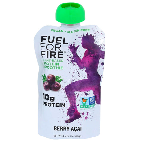 Fuel For Fire Plant Based Protein Smoothie Berry Acai - 4.5 oz.