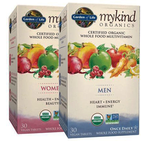 Garden of Life Mykind Organics Men and Women One A Day Multivitamin Tablets