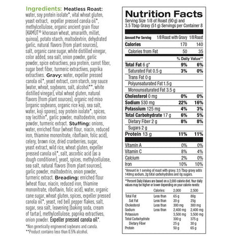 Gardein Holiday Roast Meatless Turk'y Roast Stuffed with Cranberry and Wild Rice - 40 oz.