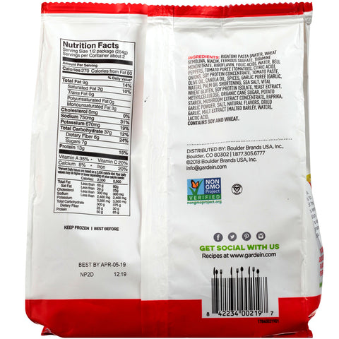 Gardein Italian Rigatoni Skillet Meals Frozen - 20 oz.