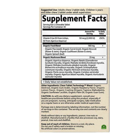 Garden Of Life myKind Organics Raspberry Lemon Vegan D3 - 30 Tablets