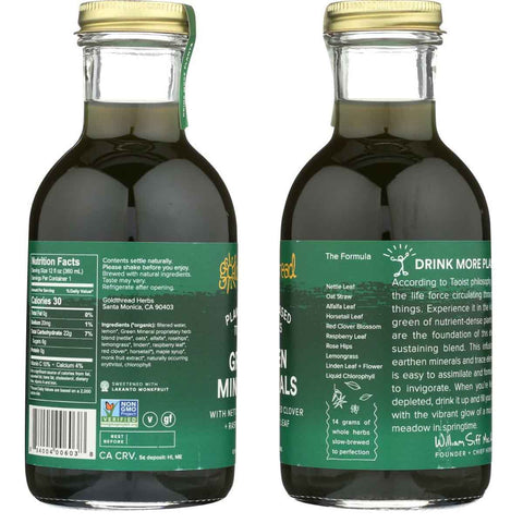 Goldthread Green Minerals Tonic With Nettles, Red Clover + Raspberry Leaf - 12 foz.