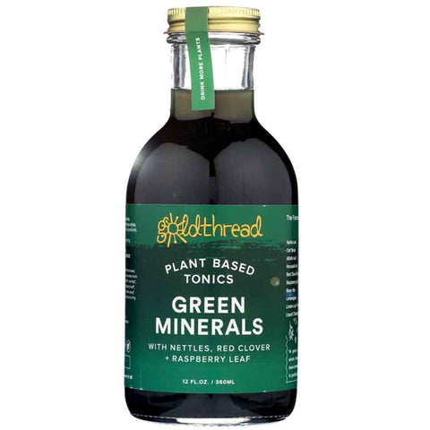 Goldthread Green Minerals Tonic With Nettles, Red Clover + Raspberry Leaf - 12 foz. | Vegan Black Market