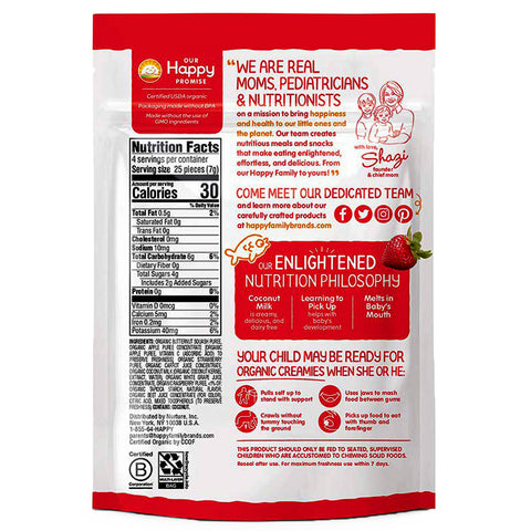 Happy Baby Organic Strawberry Raspberry Carrot Creamies - 1 oz