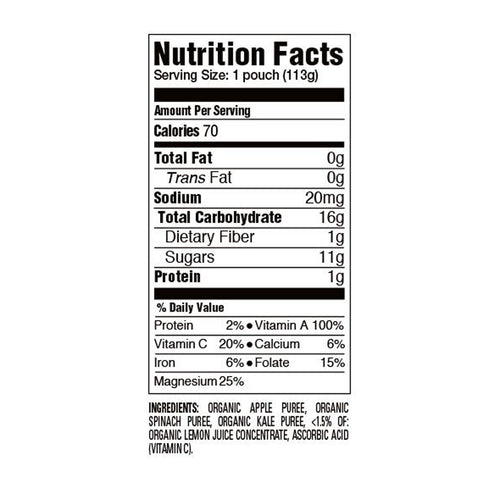 Happy Baby Organics Stage 2 Spinach Apples & Kale - 4 oz.