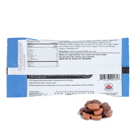 HerbaLand Vegan Protein Gummies Wild Berry - 50 gm.