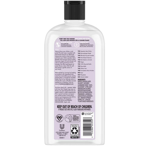 Love Home and Planet Lavender and Argan Oil Dish Liquid