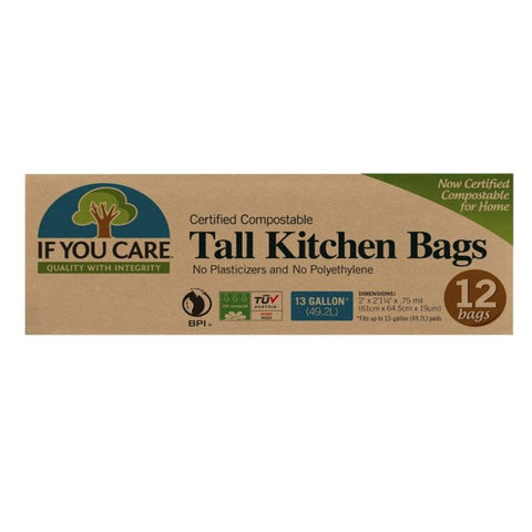 If You Care Certified Compostable Tall Kitchen Bags - 12 Bg