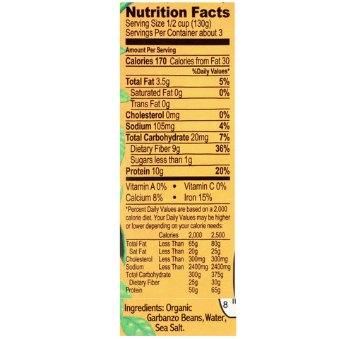 Jack's Quality Organic Low Sodium Garbanzo Beans, 2 Pack - 13.4 oz