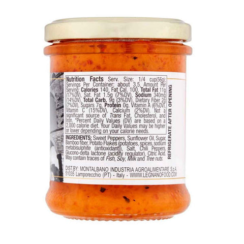 Legnano Vegan Mild Chili Pesto Alla Calabrese - 6.5 oz.
