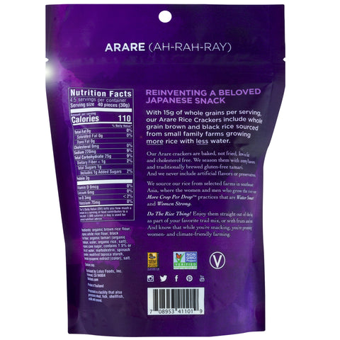 Lotus Foods Arare Rice Crackers Tamari - 5 oz.