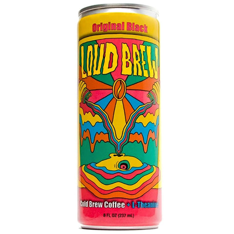 Loud Brew Original Black Cold Brew Coffee + L-theanine - 8 fl oz.