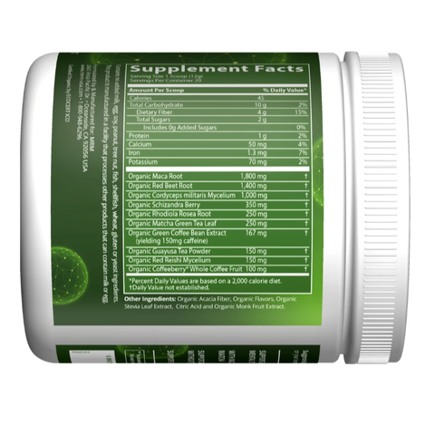MRM Nutrition Organic Pre-Workout Plant Based Energy Island Fusion 8.5 oz